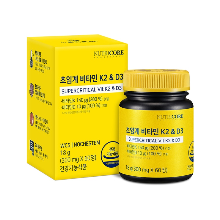 뉴트리코어 초임계 비타민 K2 & D3 60정