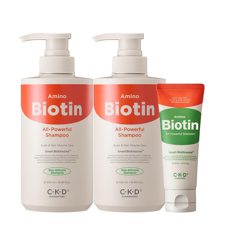씨케이디아미노비오틴 올파워풀 샴푸 500ml x 2 + 80ml