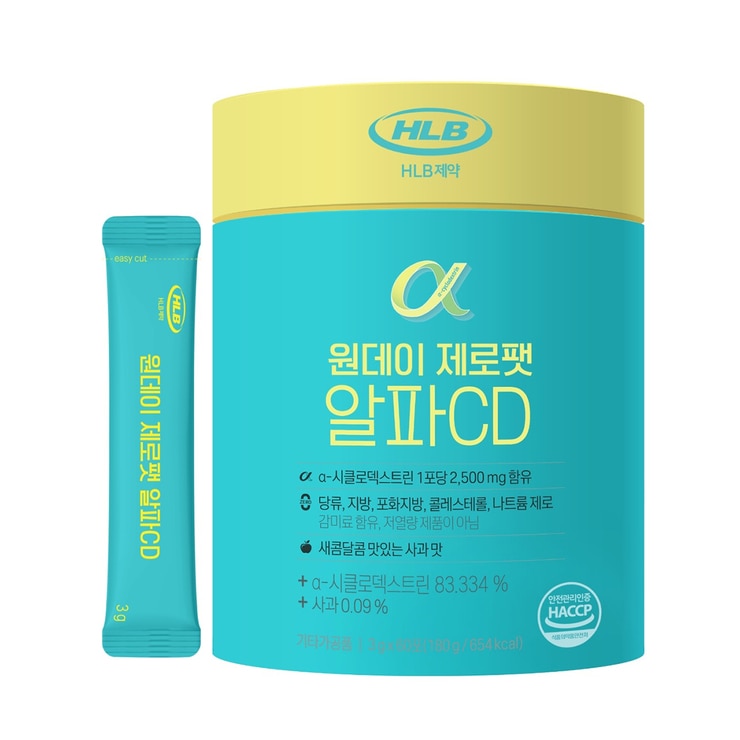 HLB제약 원데이 제로팻 알파CD 3g x 60포