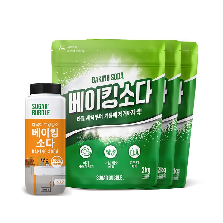 슈가버블베이킹소다 2kg x 3 + 500g 용기