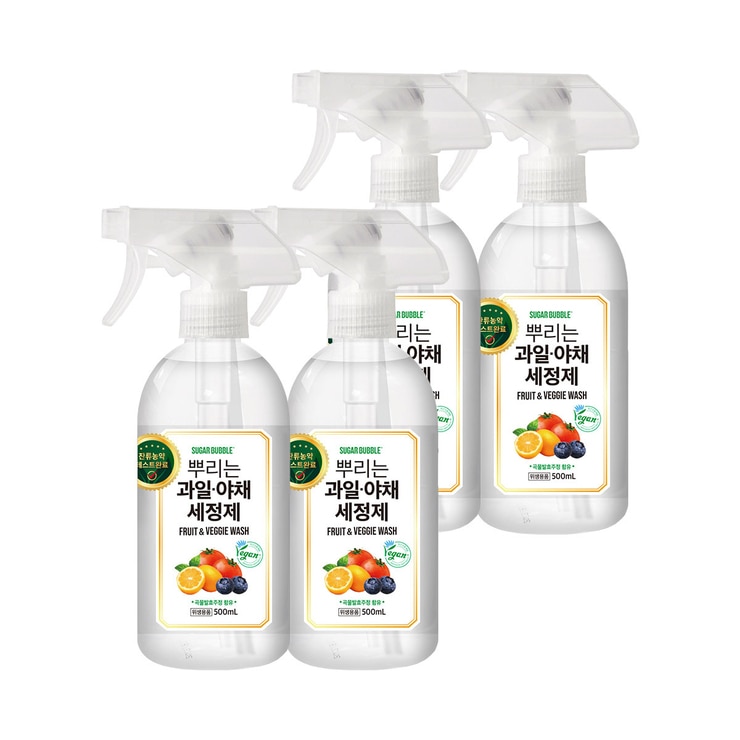 슈가버블뿌리는과일& 야채세정제 500ml x 4
