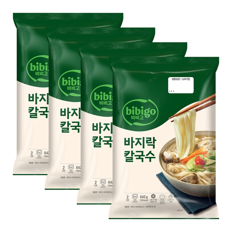 비비고 바지락 칼국수 642g x 4