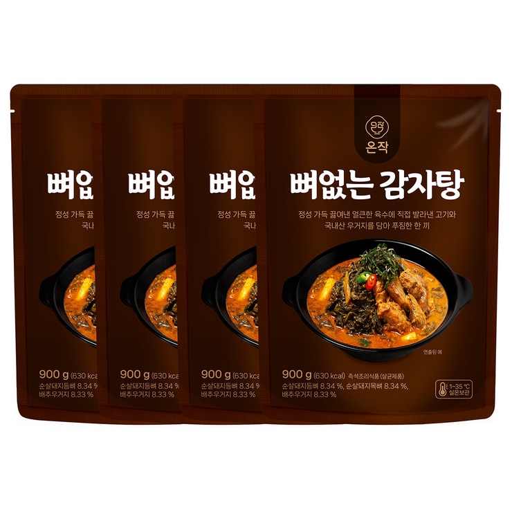 온작 뼈 없는 감자탕 900G X 4